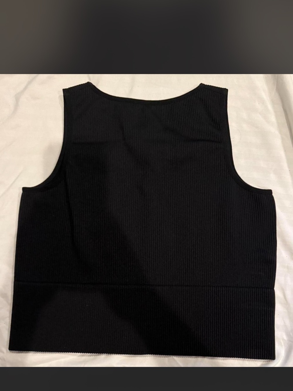 Black Ribbed Top - Picture 2 of 2